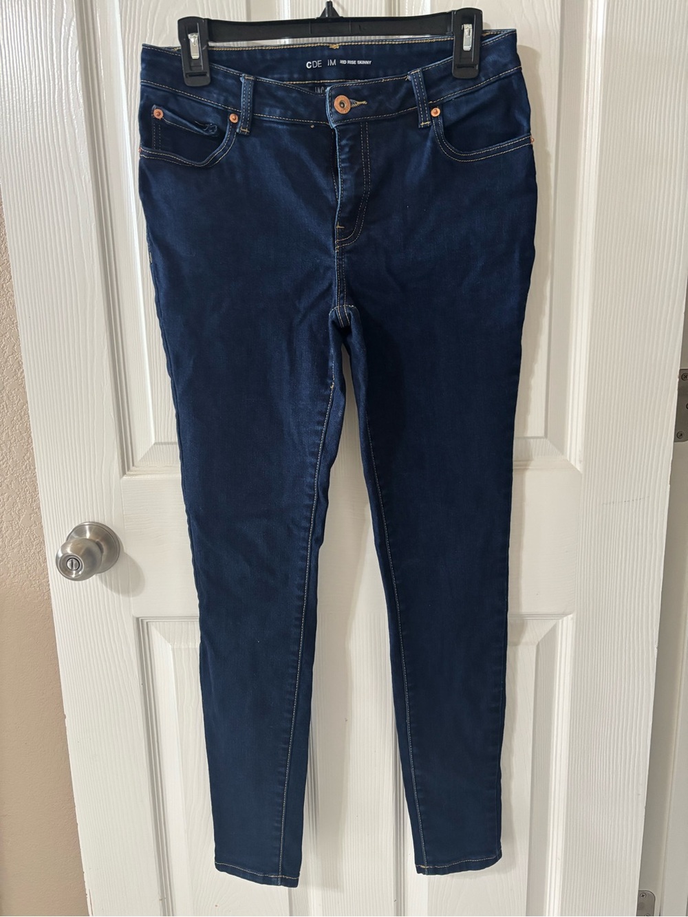 INC International Concepts Women's Navy Skinny Jeans